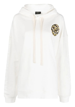 Joshua Sanders smiley-print drawstring hoodie - White