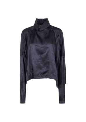 Rick Owens funnel-neck long-sleeve blouse - Black