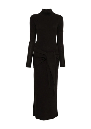 Federica Tosi ribbed tie-front midi dress - Black