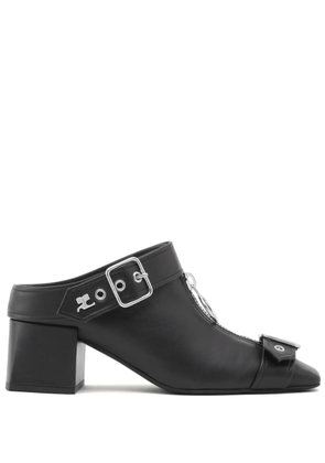 Courrèges Gogo 55mm leather mules - Black