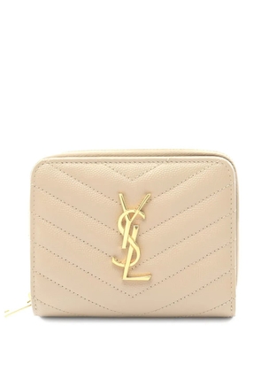 Saint Laurent Pre-Owned 2010s Cassandre bi-fold leather wallet - Neutrals
