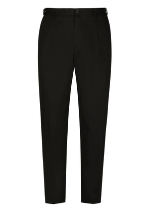 Dolce & Gabbana logo-tag tailored trousers - Black