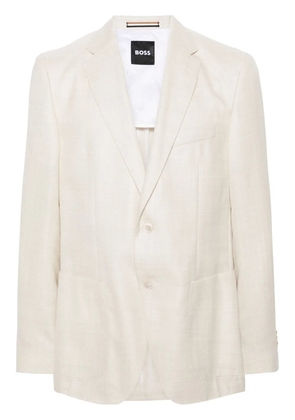 BOSS notched-lapels single-breasted blazer - Neutrals