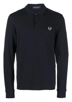 Fred Perry crest-motif polo shirt - Blue