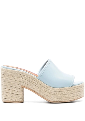 MOSCHINO JEANS 105mm raffia-sole sandals - Blue