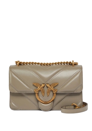PINKO mini Love quilted cross body bag - Grey