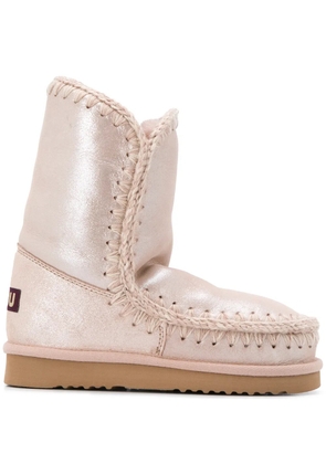 Mou lined metallic boots - Pink