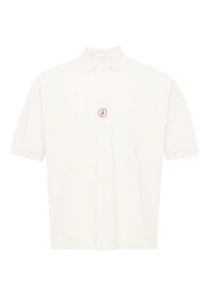 JW Anderson logo-embroidered polo shirt - Neutrals