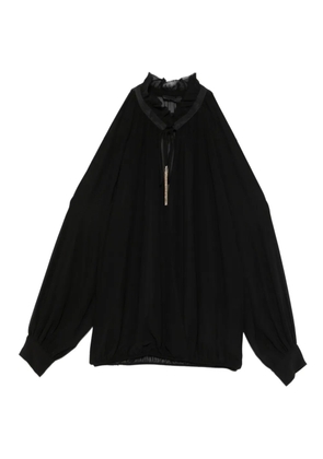 LIU JO long sleeves tassel blouse - Black