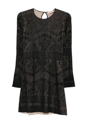 TWINSET open-work knit mini dress - Black