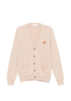 Maison Kitsuné fox-motif pocket cardigan - Neutrals