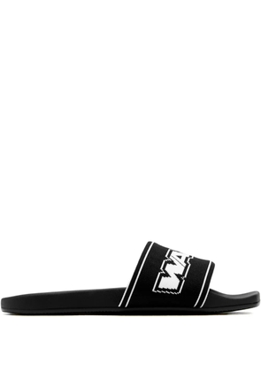 Alexander Wang logo-strap slides - Black