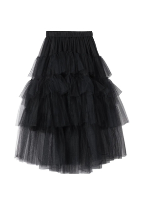 Simone Rocha tiered ribbon midi skirt - Black