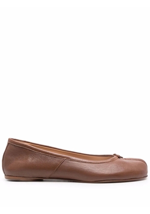 Maison Margiela Tabi leather ballet flats - Brown