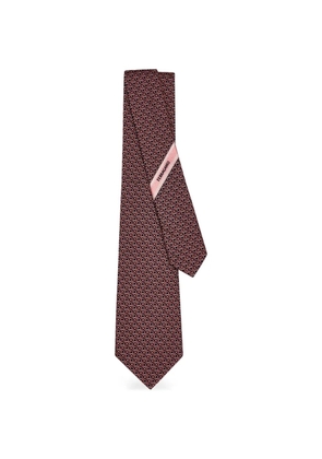 Ferragamo patterned tie - Black