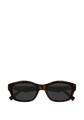 Saint Laurent Eyewear geometric-frame tortoiseshell sunglasses - Brown