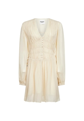 MARANT ÉTOILE button shirred dress - Neutrals