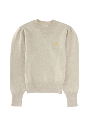 MARANT ÉTOILE Kelaya puff-sleeve logo sweater - Neutrals