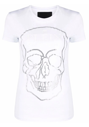 Philipp Plein crystal-embellished cotton T-shirt - White
