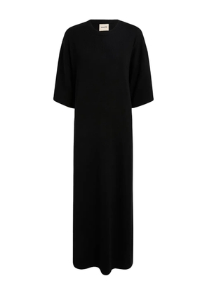 KHAITE crew-neck maxi dress - Black
