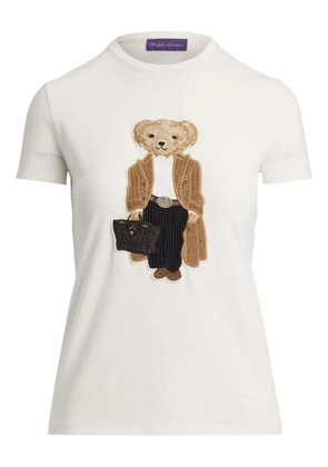 Ralph Lauren Collection Polo Bear-embroidered T-shirt - White