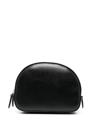 Stella McCartney perforated logo-detail makeup bag - Black