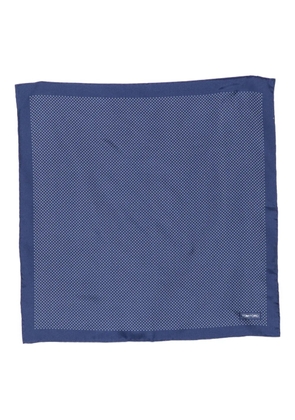 TOM FORD dot-print silk pocket scarf - Blue