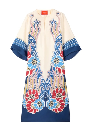 La DoubleJ The Kaftan floral midi dress - Neutrals