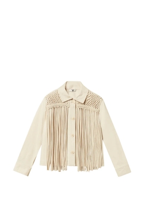 TWINSET fringed jacket - Neutrals