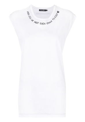 Dolce & Gabbana slogan-print tank top - White