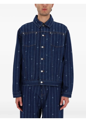 Drôle De Monsieur buttoned striped jacket - Blue