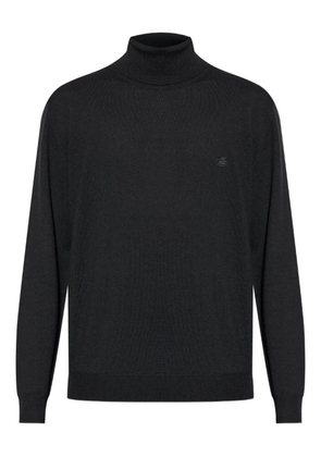 ETRO embroidered turtleneck sweater - Black