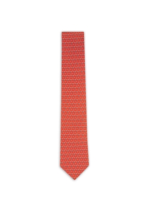 Ferragamo patterned silk neckwear - Orange