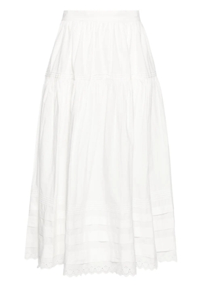 DÔEN Sebastiane A-line midi skirt - White