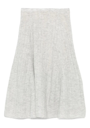TWINSET ribbed flared midi skirt - Grey