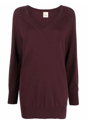 PAULA v-neck cashmere jumper - Red