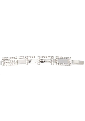 ETRO crystal-embellished logo-lettering hairclip - Silver