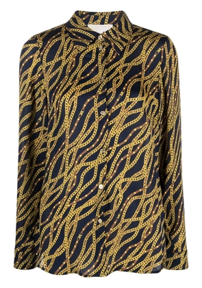 Michael Michael Kors graphic-print long-sleeve shirt - Blue