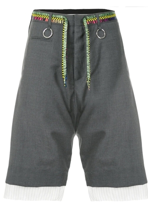 R13 dropped crotch shorts - Grey
