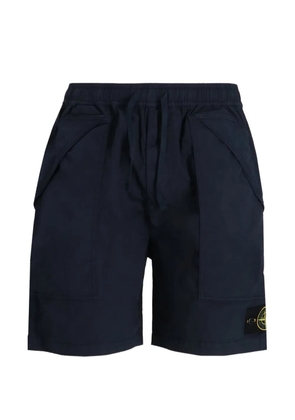 Stone Island drawstring logo-patch shorts - Blue