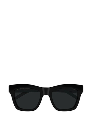 Saint Laurent Eyewear square-frame logo-plaque sunglasses - Black
