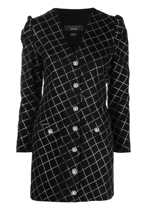 Philipp Plein crystal-embellished denim dress - Black