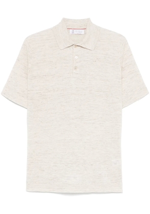 Brunello Cucinelli fine-knit polo shirt - Neutrals