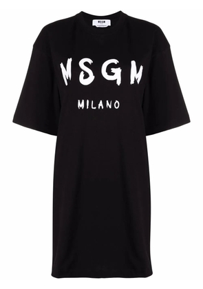 MSGM logo-printed T-shirt dress - Black