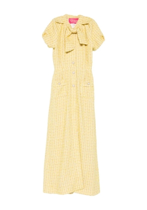 MIAU by Clara Rotescu Sundari short-sleeve maxi dress - Yellow