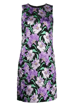 Carolina Herrera floral-jacquard A-line mini dress - Multicolour