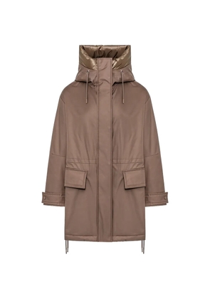 Duno Kaya reversible zip-up coat - Brown