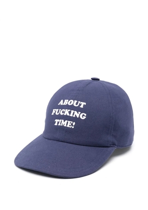 Stella McCartney slogan-print cap - Blue