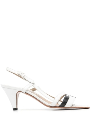 Gucci Pre-Owned strapped design slingback sandals - White