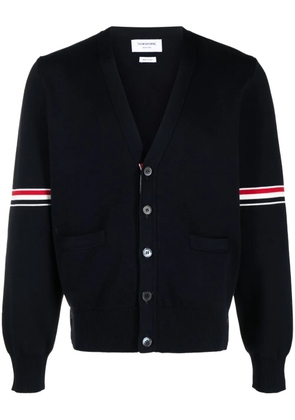 Thom Browne tricolour 4-Bar cardigan - Blue